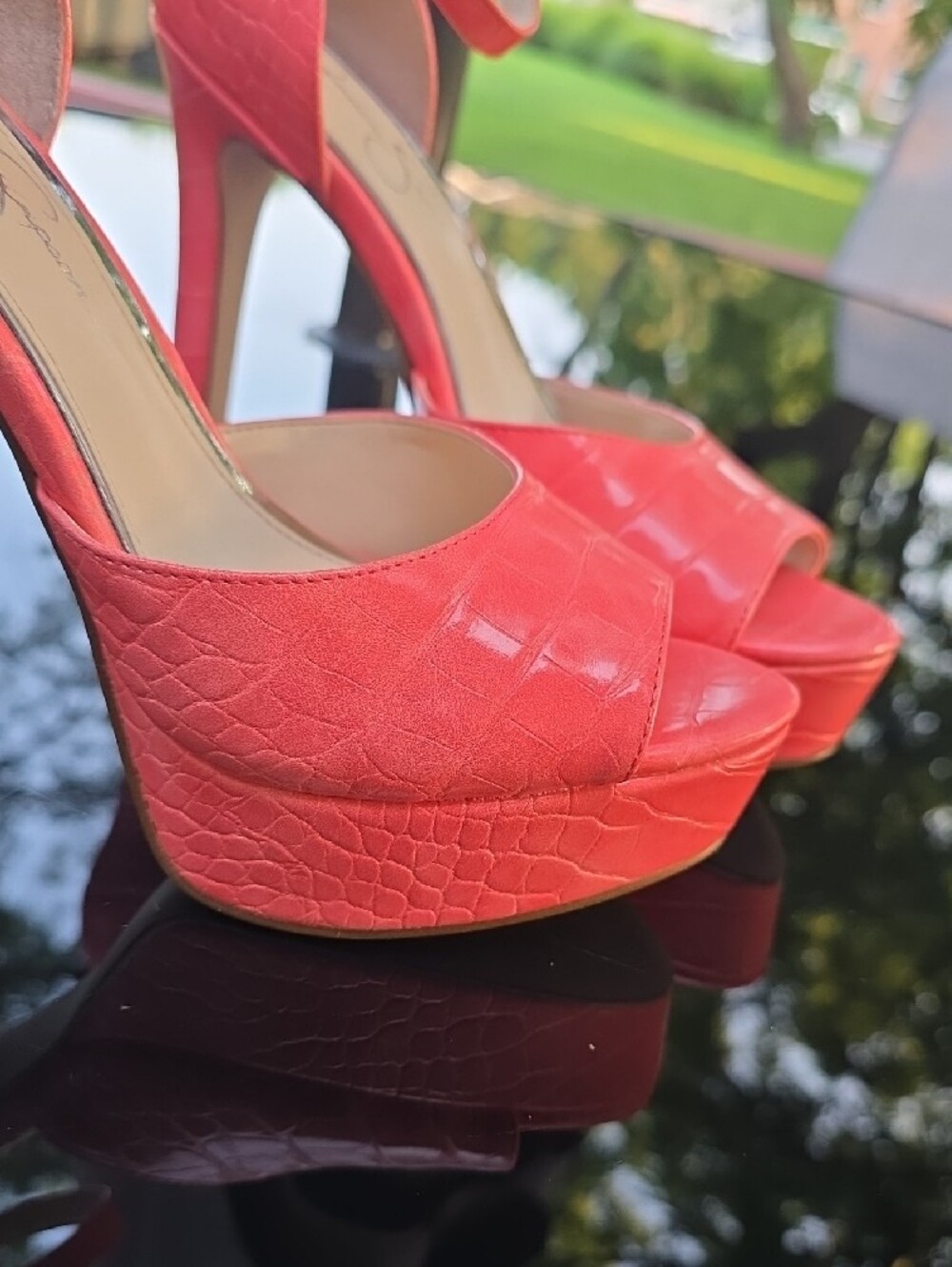 Jessica Simpson Coral Peep-Toe Ankle-Strap Platform Heels - Picture 3 of 6